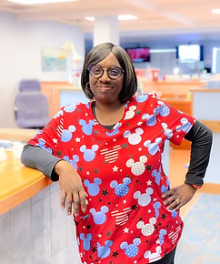 Shenaria Harris is our expert phlebotomist at Encompass Healthcare